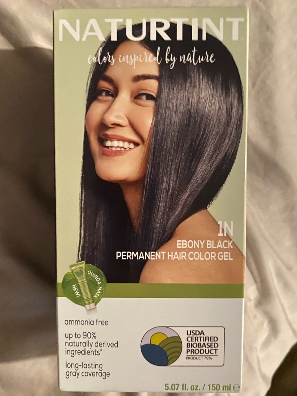 Naturtint Natural Permanent Hair Color Gel Kit in 1N Ebony Black NEW!